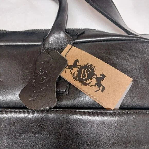 Sid & Vain Laptop bag BOSTON smooth leather black